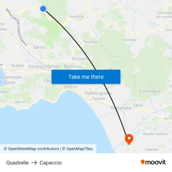 Quadrelle to Capaccio map