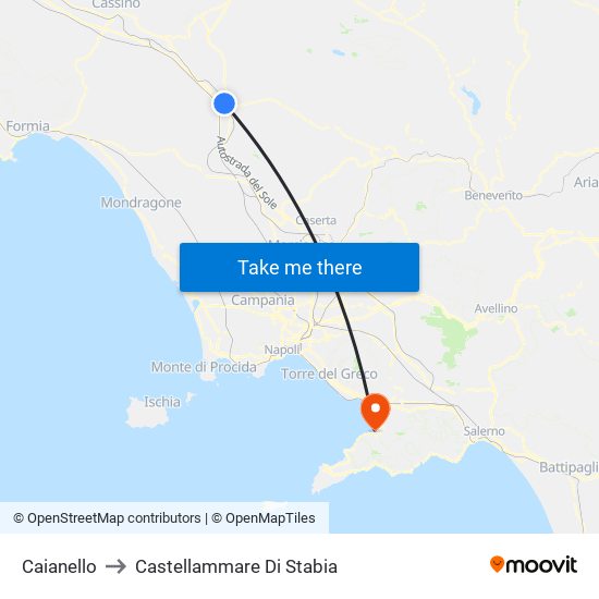 Caianello to Castellammare Di Stabia map