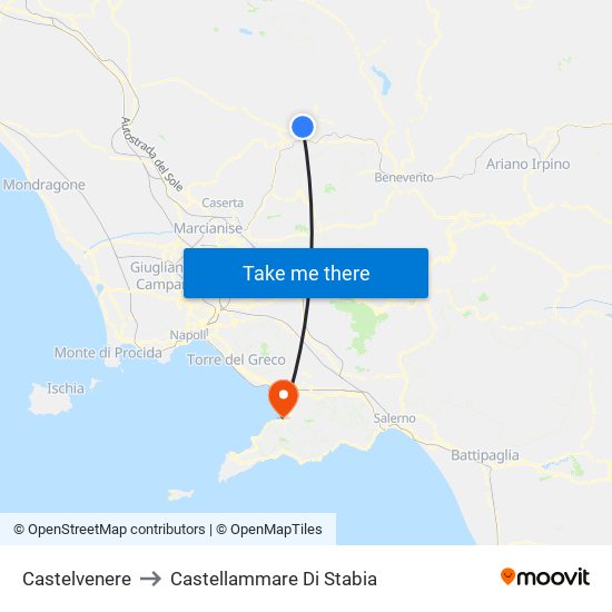 Castelvenere to Castellammare Di Stabia map