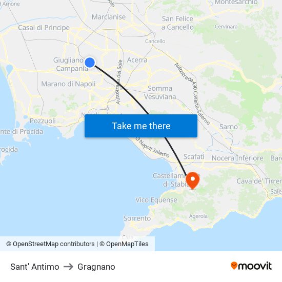 Sant' Antimo to Gragnano map