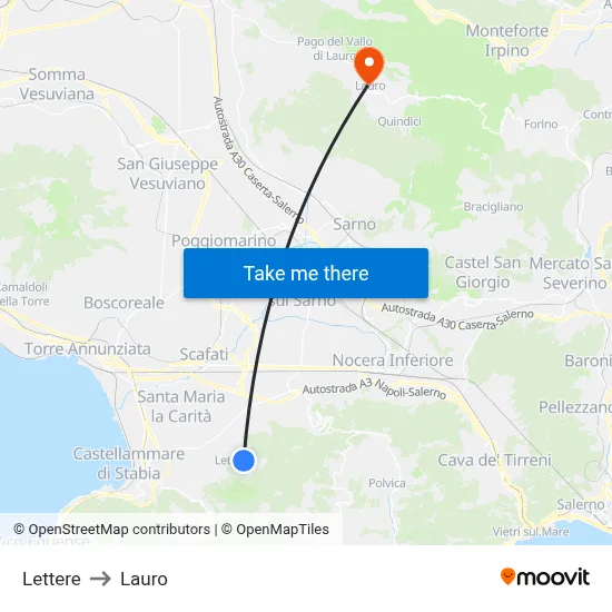 Lettere to Lauro map