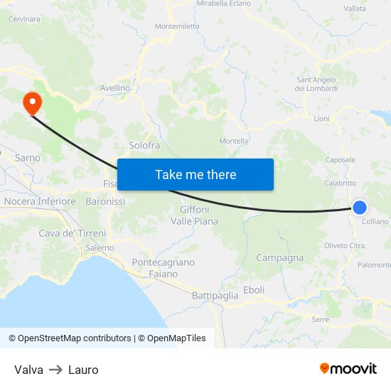 Valva to Lauro map