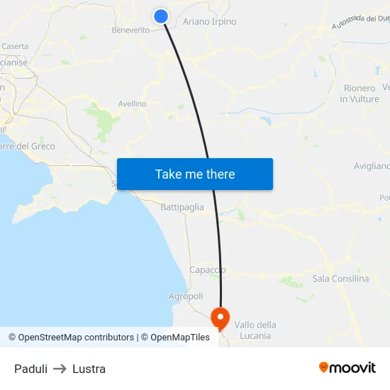 Paduli to Lustra map