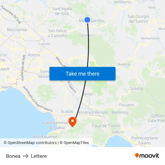 Bonea to Letters map