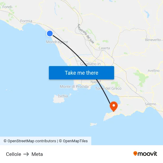 Cellole to Meta map
