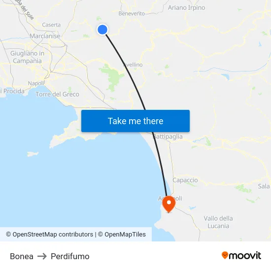 Bonea to Perdifumo map