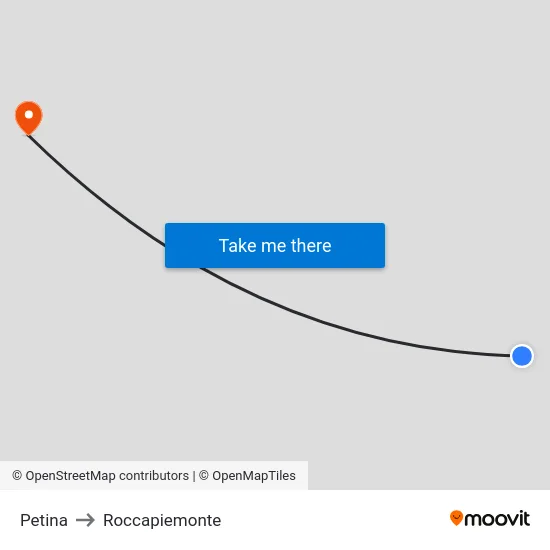 Petina to Roccapiemonte map