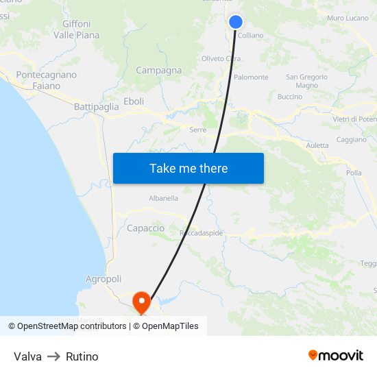Valva to Rutino map