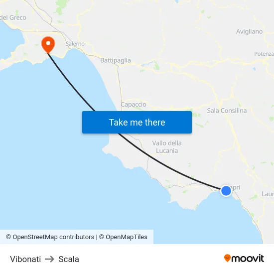 Vibonati to Scala map