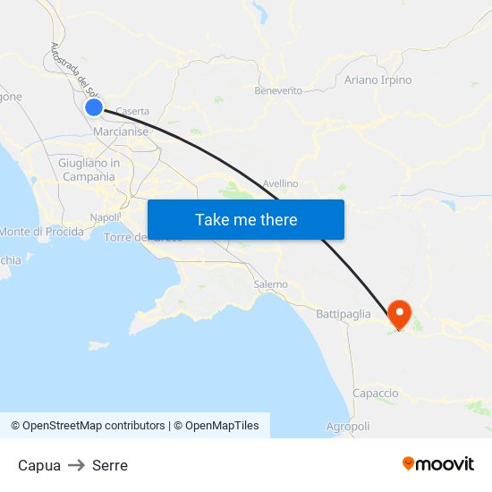 Capua to Serre map