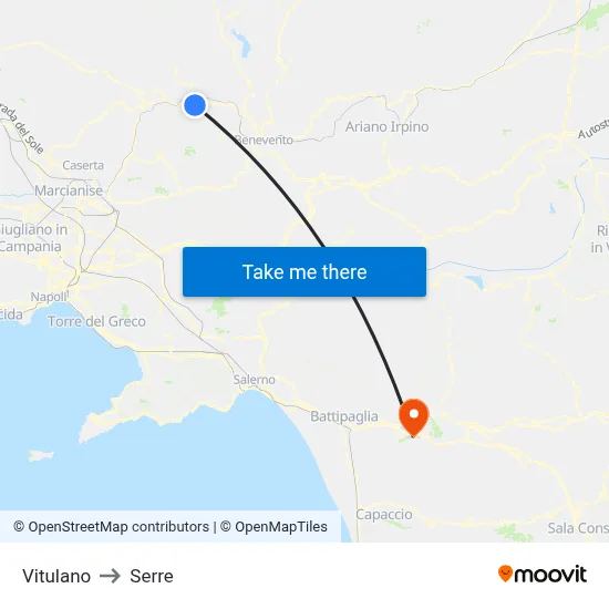 Vitulano to Greenhouse map