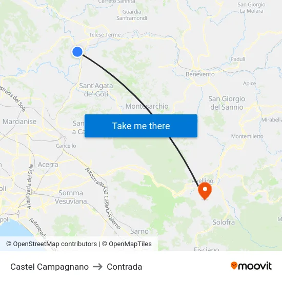 Castel Campagnano to Contrada map