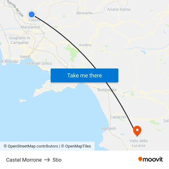 Castel Morrone to Stio map