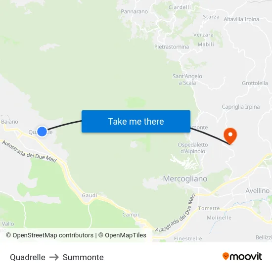 Quadrelle to Summonte map