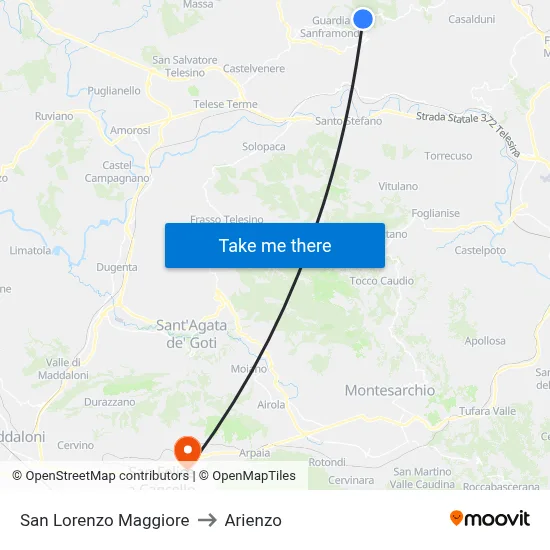 San Lorenzo Maggiore to Arienzo map