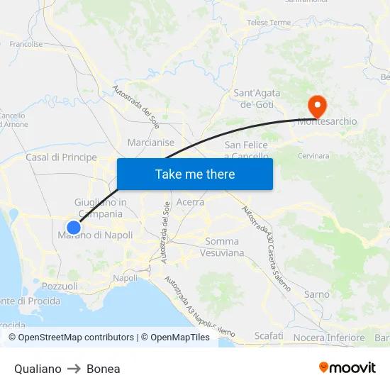Qualiano to Bonea map