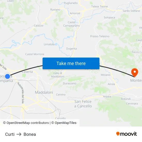Curti to Bonea map