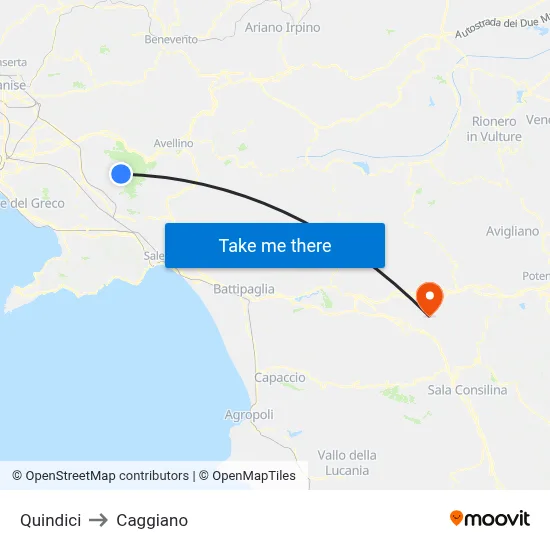 Fifteen to Caggiano map