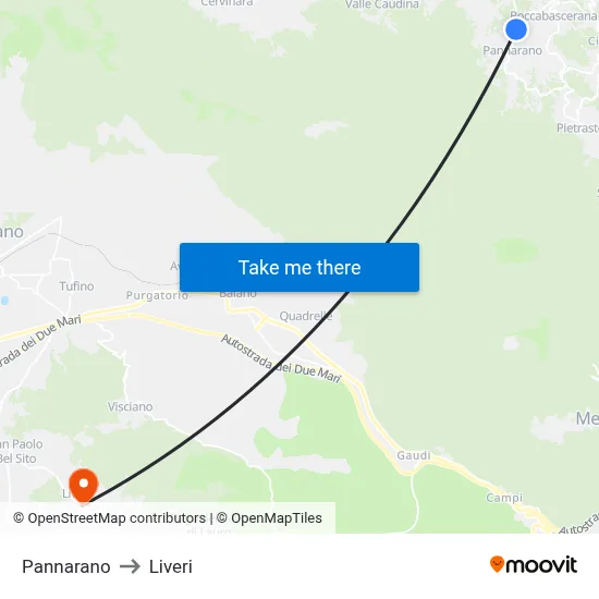 Pannarano to Liveri map