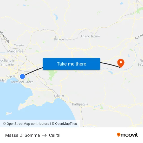Massa Di Somma to Calitri map