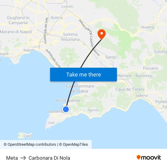 Meta to Carbonara Di Nola map