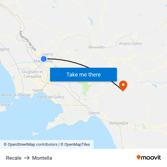 Recale to Montella map