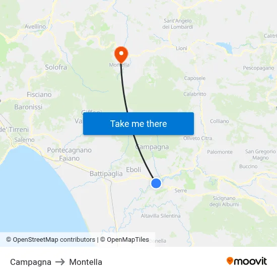 Campaign to Montella map