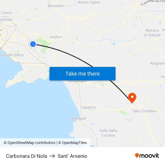 Carbonara Di Nola to Sant' Arsenio map