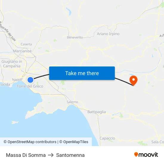 Massa Di Somma to Santomenna map