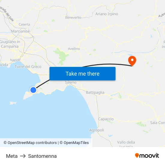 Meta to Santomenna map