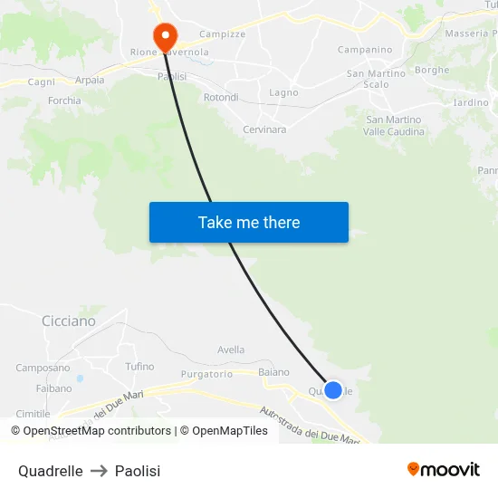 Quadrelle to Paolisi map