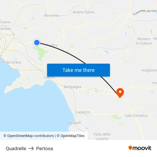 Quadrelle to Pertosa map