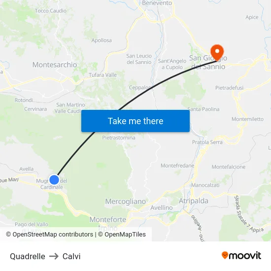 Quadrelle to Calvi map