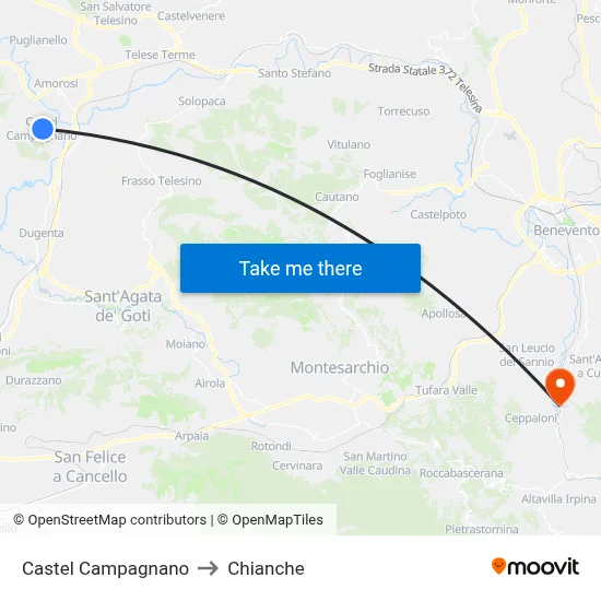 Castel Campagnano to Chianche map