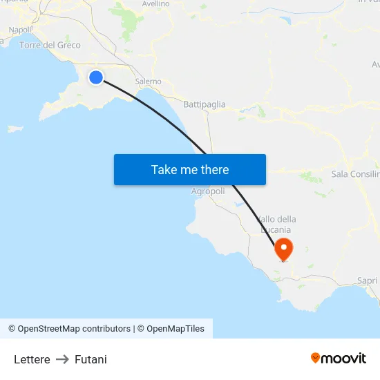 Lettere to Futani map