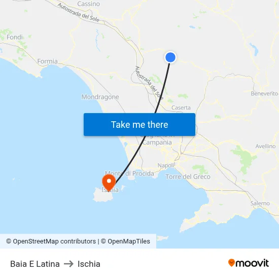 Bay and Latin to Ischia map