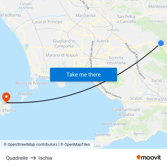 Quadrelle to Ischia map