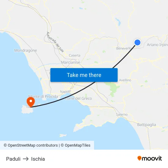 Paduli to Ischia map