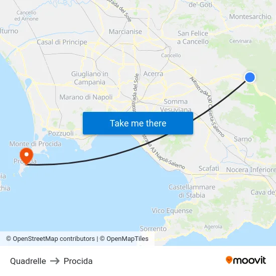 Quadrelle to Procida map