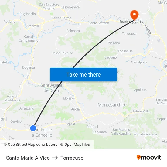 Santa Maria A Vico to Torrecuso map
