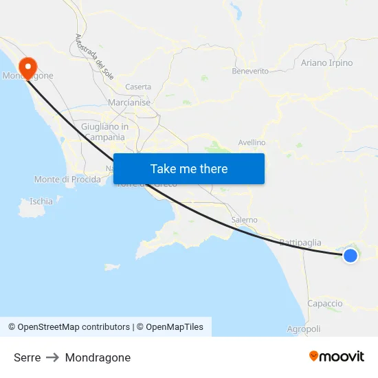 Greenhouses to Mondragone map