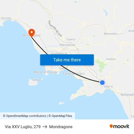 July 25th Street, 279 to Mondragone map