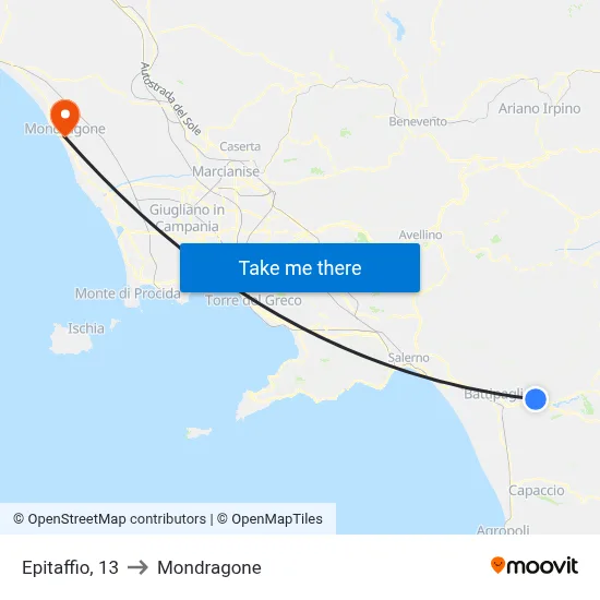 Epitaffio, 13 to Mondragone map