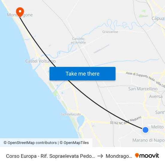 Europa Avenue - Near Pedestrian Overpass to Mondragone map