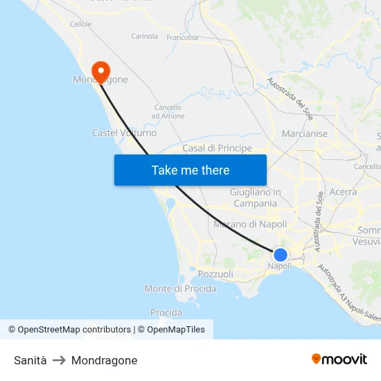 Health to Mondragone map