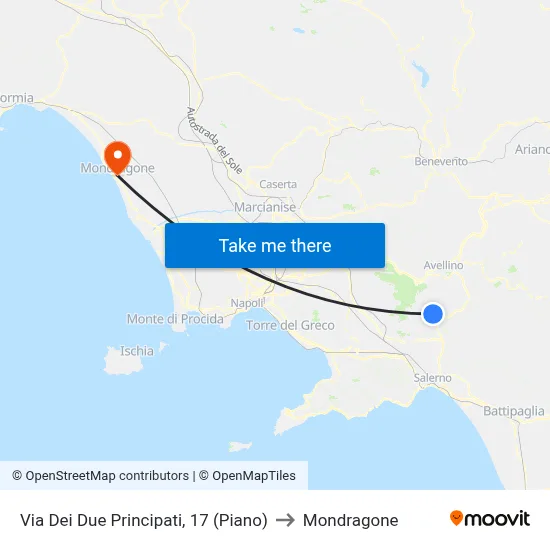 Via dei Due Principati, 17 (Piano) to Mondragone map