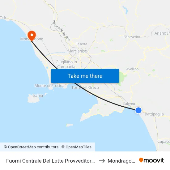 Fuorni Milk Plant Superintendent to Mondragone map