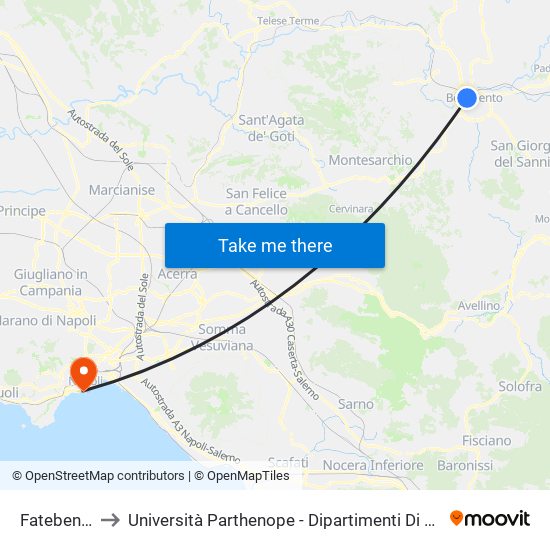 Fatebenefratelli to Università Parthenope - Dipartimenti Di Studi Economici E Aziendali map