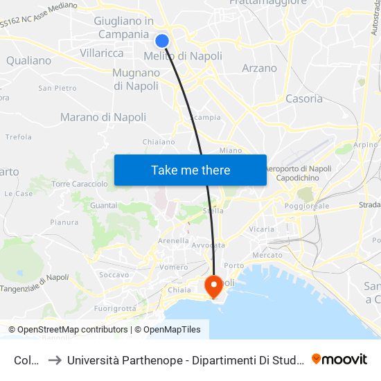 Colonne to Università Parthenope - Dipartimenti Di Studi Economici E Aziendali map