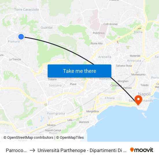 Parroco Simeoli to Università Parthenope - Dipartimenti Di Studi Economici E Aziendali map